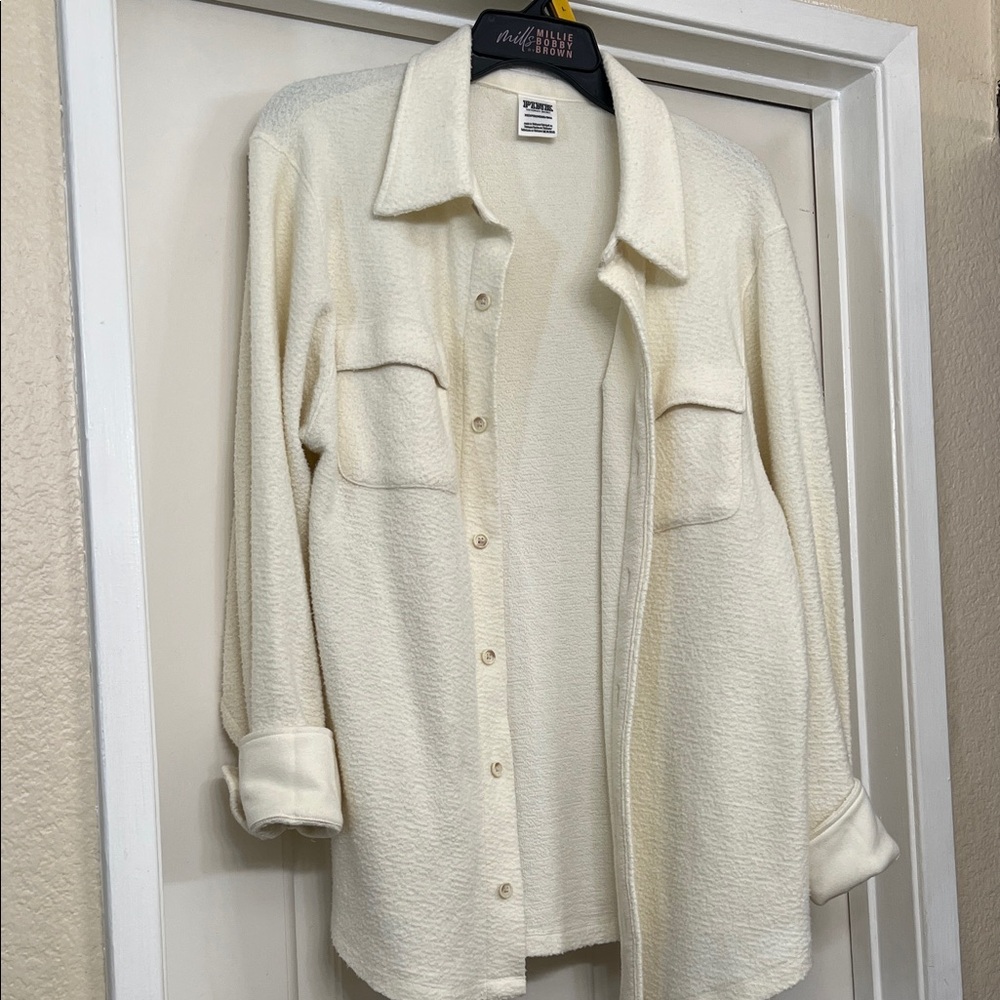 Victoria's Secret Cream Button-Down Shirt